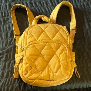 Vera Bradley Compact Quilted Mustard Backpack